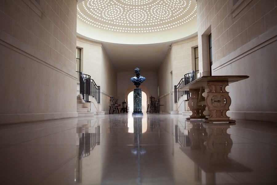 Champagne Louis Roederer cellar entrance with Tsar