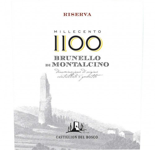 Label for {materiallist:brand_name} Brunello Riserva Millecento {materiallist:vintage}