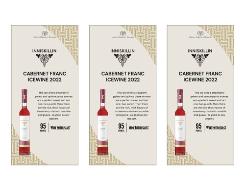 Shelf Talker for {materiallist:brand_name} Cabernet Franc Icewine 2022