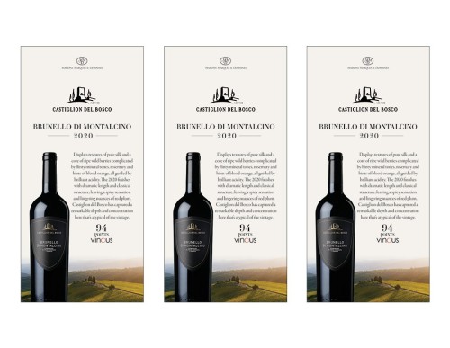 Shelf Talker for {materiallist:brand_name} Campo del Drago Brunello 2020