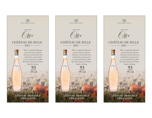 Shelf Talker for {materiallist:brand_name} Château de Selle Côtes de Provence Rosé 2023
