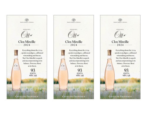 Shelf Talker for {materiallist:brand_name} Clos Mireille Côtes de Provence Rosé 2024