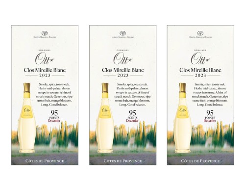 Shelf Talker for {materiallist:brand_name} Clos Mireille Blanc 2023
