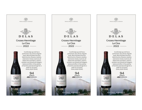 Shelf Talker for {materiallist:brand_name} Crozes-Hermitage Le Clos 2022