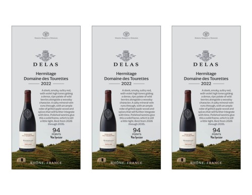 Shelf Talker for {materiallist:brand_name} Hermitage Domaine des Tourettes 2022