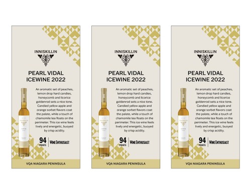 Shelf Talker for {materiallist:brand_name} Pearl Vidal Icewine 2022