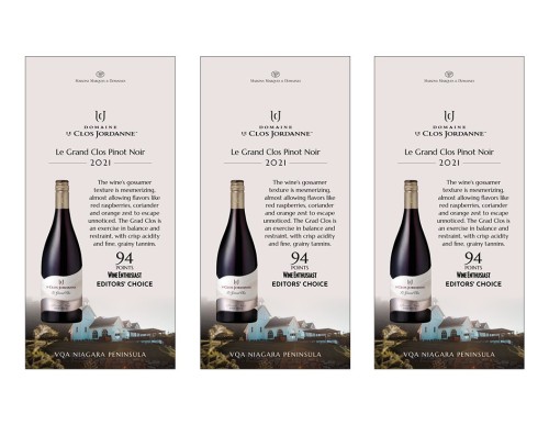 Shelf Talker for {materiallist:brand_name} Le Grand Clos Pinot Noir 2021