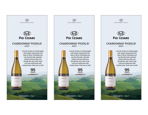 Shelf Talker for {materiallist:brand_name} Chardonnay Piodilei DOC 2021