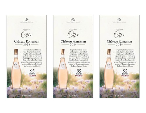 Shelf Talker for {materiallist:brand_name} Château Romassan Bandol Rosé 2024