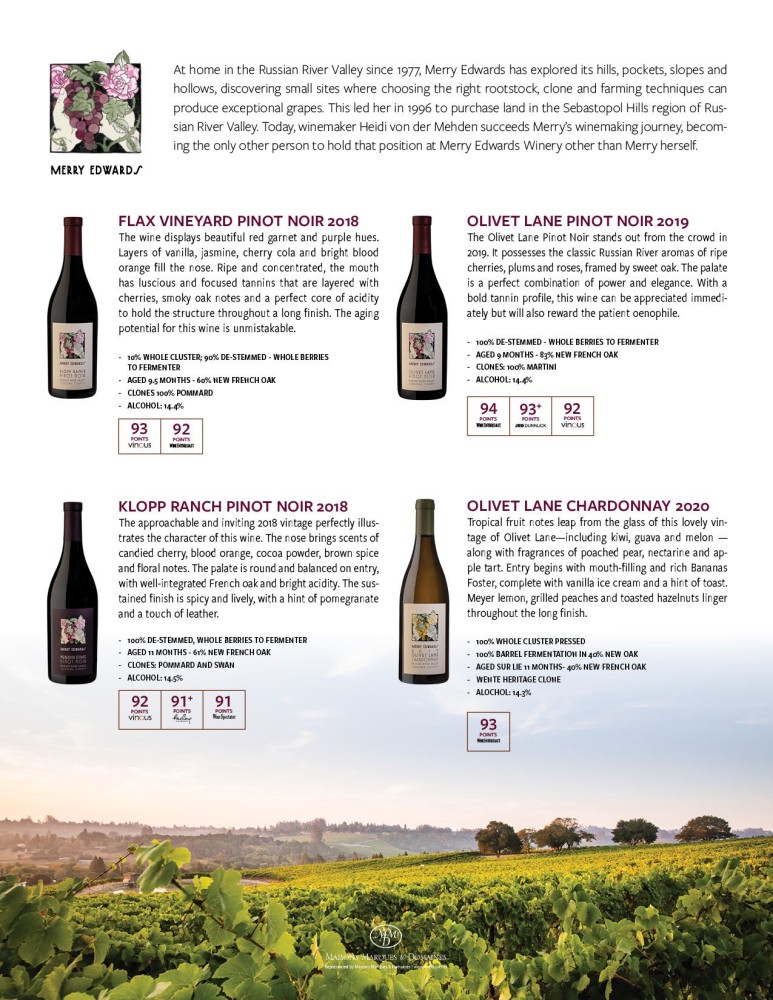 Materials | Merry Edwards Winery | Portfolio | Maisons Marques & Domaines